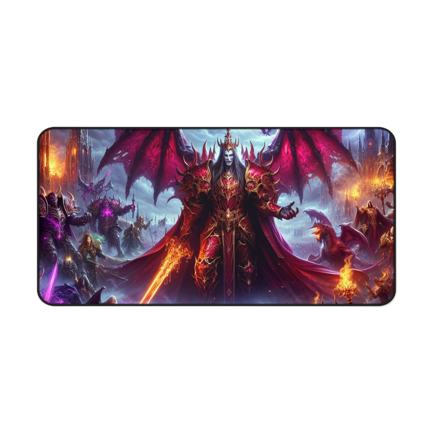 Fantasy-Themed Gaming Desk Mat - Epic Dark Lord Design